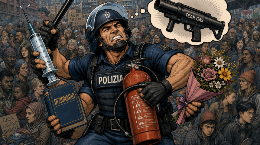 Non è la sinistra che ha un problema con la polizia: è l’Italia.